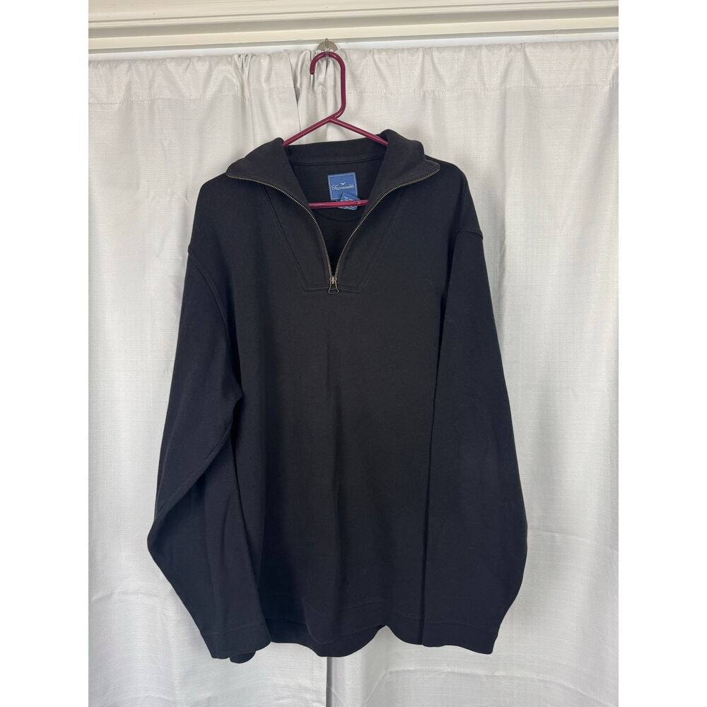 Faconnable Black Half-Zip Sweater